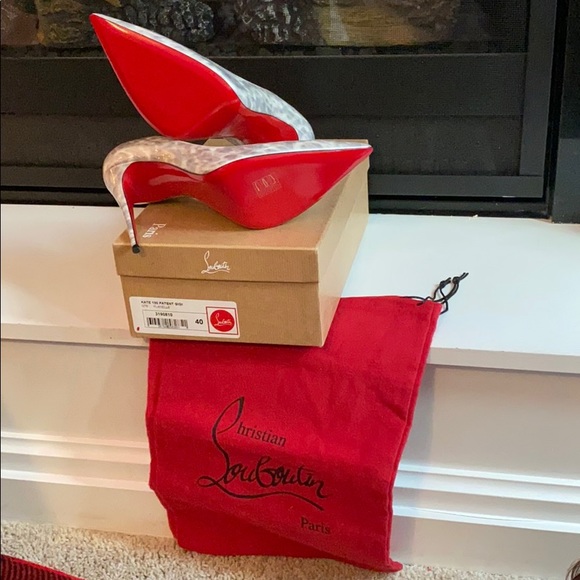 Christian Louboutin Kate 100 Patent Gigi Sz40 - Picture 7 of 7